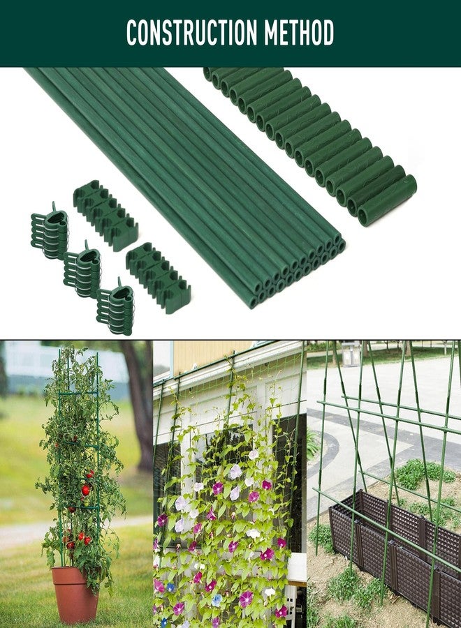 MAXPACE 62pcs Garden Stakes Kit: Includes 20 Sets of Fiberglass Plant Sticks Supports & Accessories for DIY 4ft, 5ft, 6ft, 7ft Stakes for Tomato, Vegetables, Indoor & Outdoor Gardening Supplies - Image 5